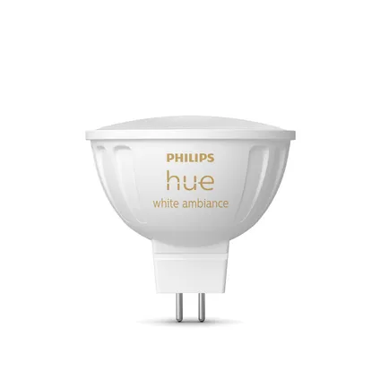 Spot LED Philips Hue MR16 blanc chaud à froid GU5.3 5,1W 3