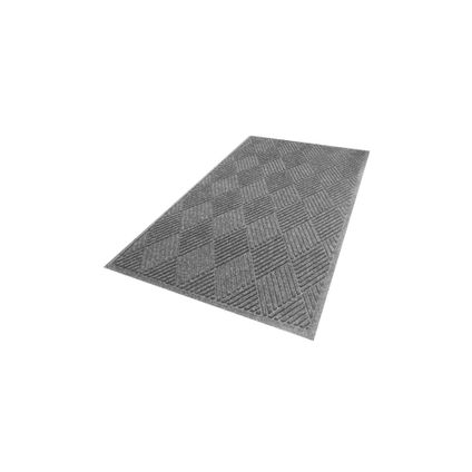 Waterhog Diamond droogloopmat / schoonloopmat 60x90 cm - Fashion border - Grijs