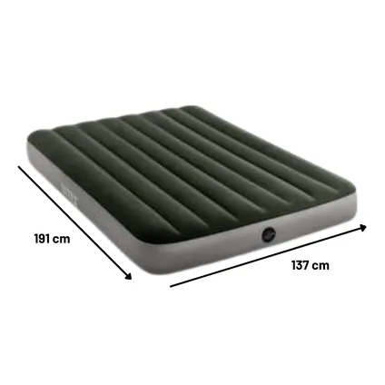 Intex Luchtbed 2 Persoons Groen 137x191x25cm 2
