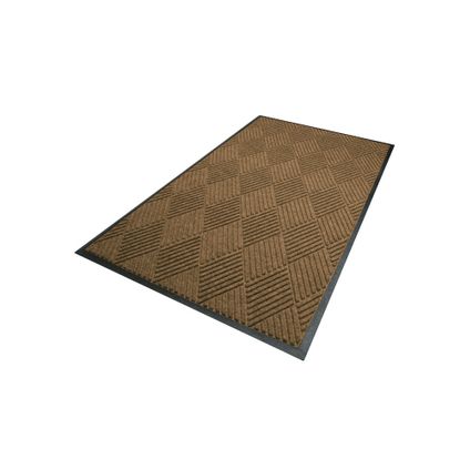 Tapis absorbant / anti-salissure Waterhog Diamond 90x150 cm - Bordure en caoutchouc - Camel