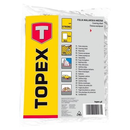 Topex Afdekfolie dikte 0,007mm (4x5m)