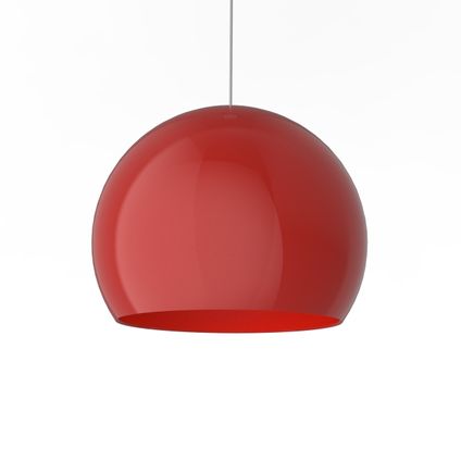 JOE Hanglamp, 1X E27, metaal, rood glanzend, D.40cm