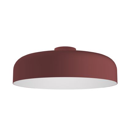 TUZZI Plafondlamp, 1xE27, metaal, rood cowhide/wit, D.50cm