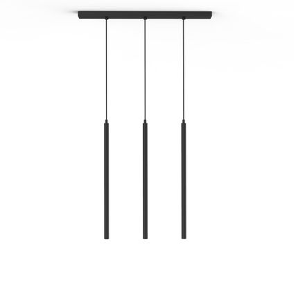 STELO TRACK 3X Hanglamp, GEÏNTEGREERDE LED, 12.6W, 4000K, metaal, zwart mat, H.60cm