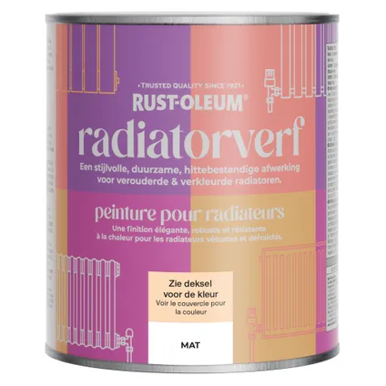 Rust-Oleum Radiatorverf Mat - Marinegrijs 750ml 6
