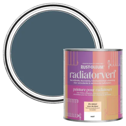 Rust-Oleum Peinture pour Radiateur, Finition Mate - Bleu Dessin 750ml