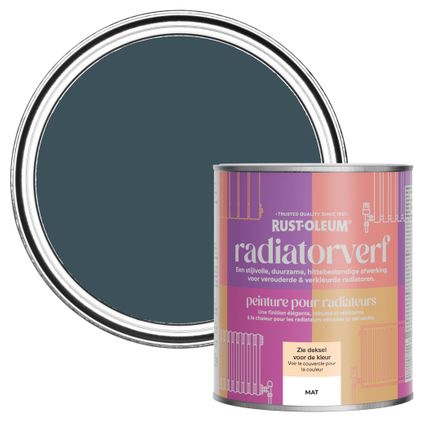 Rust-Oleum Peinture pour Radiateur, Finition Mate - Bleu du Soir 750ml