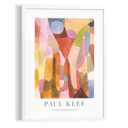 Schilderij Paul Klee I Kubistisch - Kleurrijk - Modern - Artprint - Art Frame 50x70 cm MDF Bont