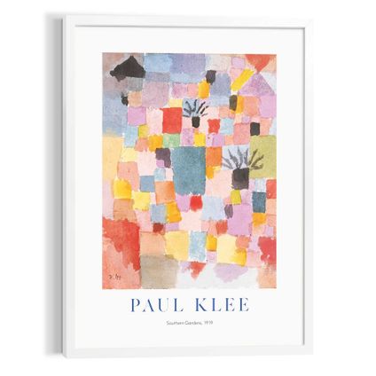 Schilderij Paul Klee II Kubistisch - Kleurrijk - Modern - Artprint - Art Frame 50x70 cm MDF Bont