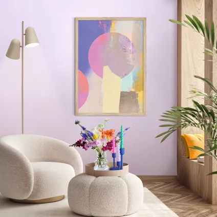 Peinture Modern Abstract Formes - Colorée - Art Frame 50x70 cm MDF Multicolore 2