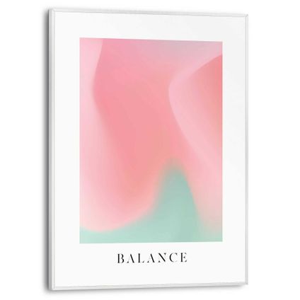 Peinture Balance Artprint - Tableau encadré 30x40 cm MDF Rose