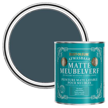 Peinture pour Meubles Mate & Lessivable - Bleu du Soir 750ml