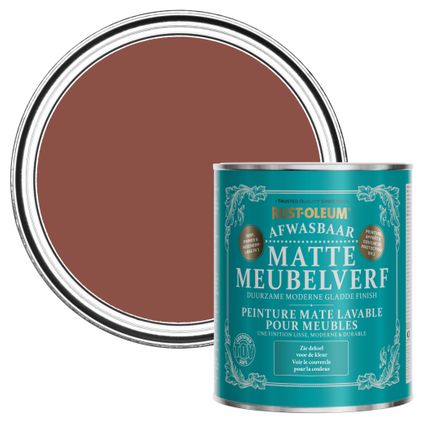 Peinture pour Meubles Mate & Lessivable - Rouge Brique 750ml