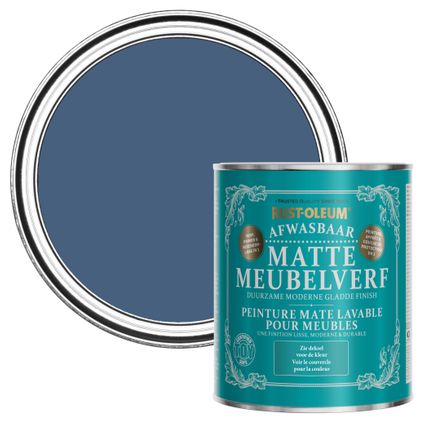Rust-Oleum Afwasbare Matte Meubelverf - Inktblauw 750ml