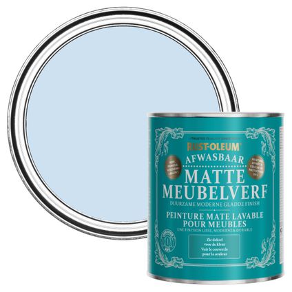 Rust-Oleum Afwasbare Matte Meubelverf - Poederblauw 750ml