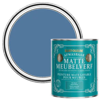 Peinture pour Meubles Mate & Lessivable - Soie Bleue 750ml