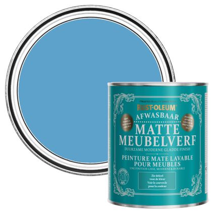 Rust-Oleum Afwasbare Matte Meubelverf - Ceruleumblauw 750ml