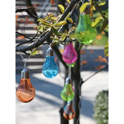 Svenka Living Lichtsnoer - solar - gekleurd - 10 lampjes 2