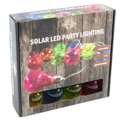 Svenka Living Lichtsnoer - solar - gekleurd - 10 lampjes 3
