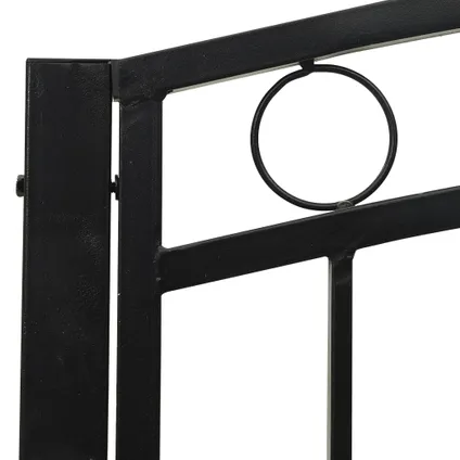 vidaXL Tuinbank met tafeltje 125 cm staal zwart 6