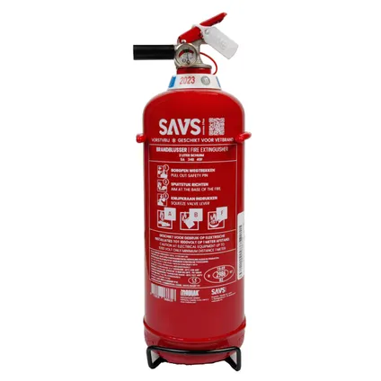 SAVS Brandblus box - Vetblusser 2 liter + blusdeken - M - 2L 3