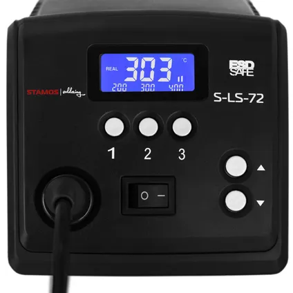 Stamos Soldering Soldeerstation - digitaal - met soldeerbout en houder - 90 W - LCD S-LS-72 2