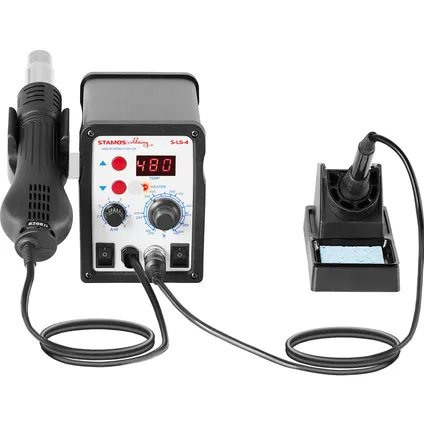 Stamos Soldering Kit station de soudage - 60 watts - Écran LED + Accessoires S-LS-4 7