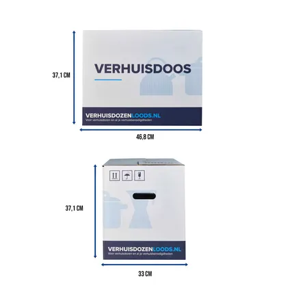 Cartons de déménagement Verhuisservice+ – lot de 100 - 52 litres - fermeture automatique 7