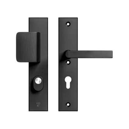 AXA security hardware handle/handle - SKG*** with cylinder pull - Edge Plus D-douwer-Block - PC72 - black