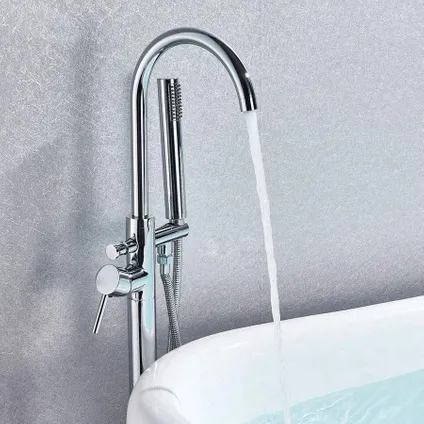 Hudor robinet de baignoire au sol 007 chromé collection Erymanthe 3