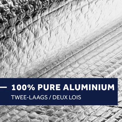 Alkreflex radiatorfolie 100% pure aluminium dubbelzijdig reflecterend 3,5mm dik 60cm x 5m 3