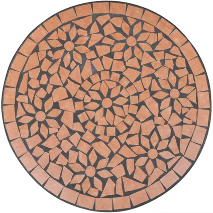 vidaXL 3-delige Bistroset keramische tegel terracotta 4