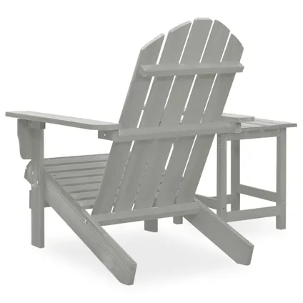 vidaXL Chaise de jardin Adirondack avec table Bois de sapin Gris 4