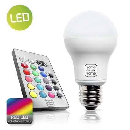 Home Sweet Home DIMMable LED RGB A60 E27 4W 25lm Lumière blanche chaude 2