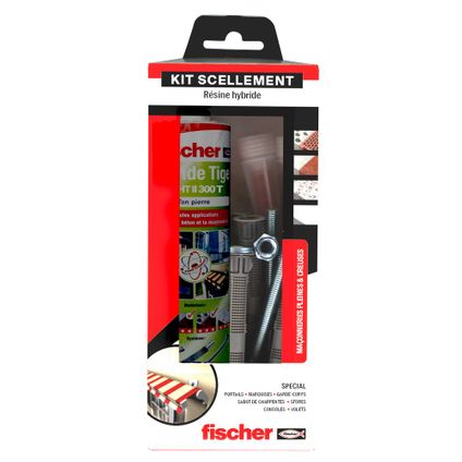 Fischer complete bevestigingskit met injectiemortel FIS HT II 300 T + accessoires 300ml