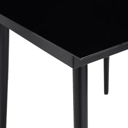 vidaXL Table à dîner de jardin Noir 200x100x74 cm Acier et verre 5