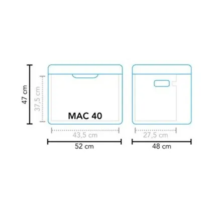 Mestic absorptie koelbox MAC-40 AC/DC, 30mbar - 42 liter inhoud - Werkt op 12V, 230V en gas 2