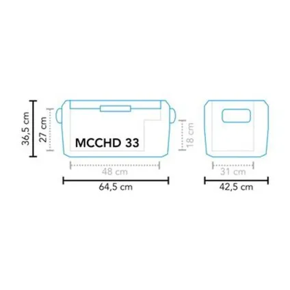 Mestic glacière portable à compression MCCHD-33 AC/DC - capacité de refroidissement: -18 °C à +10 °C 8