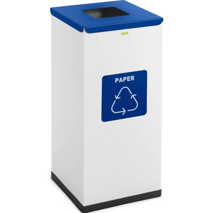 ulsonix Poubelle de recyclage- 60 L - blanc - labellisée papier ULX-GB4 N