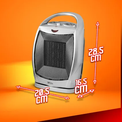 WARM TECH - 1500W oscillerende keramische radiator 3