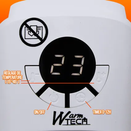 Chauffage céramique Plug in 400W - Warm Tech 3