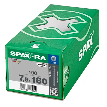 SPAX-RA kozijnschroef T-Star Plus T30 volle draad Wirox Ø7,5x180mm 100 st 2