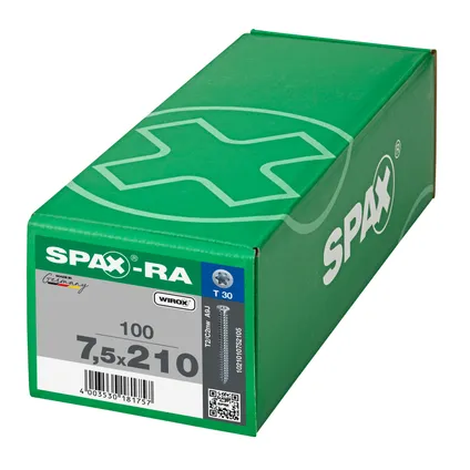 SPAX-RA kozijnschroef T-Star Plus T30 volle draad Wirox Ø7,5x210mm 100 st 2