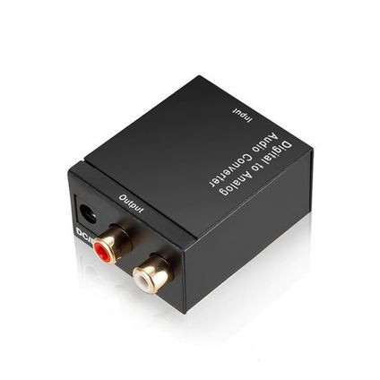 Digitale audio omvormer Toslink(SP/DIF)/Coaxiaal naar RCA (Tulp) - USB - Zwart