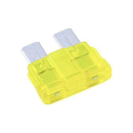 Fusibles plats standard - voiture/camping-car/bateau - 20A jaune (10 pièces)