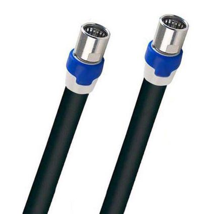 Coax TV kabel - 20 meter - Zwart - F-F connector - TV Kabel