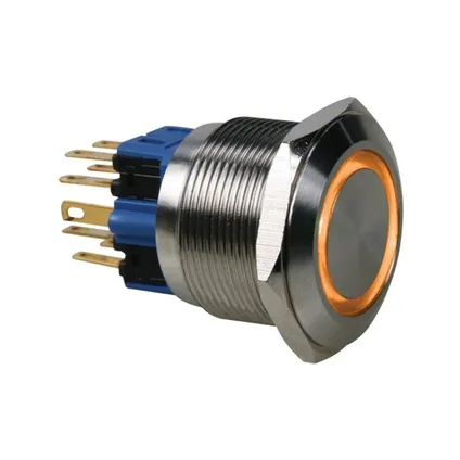 Interrupteur à pression métallique ON-OFF ëò25mm - Marque - Orange 2