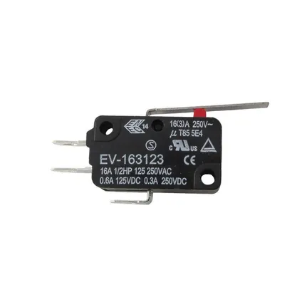 Microrupteur avec levier long 28mm - EV-163123 - 16A 250V - Par 1 pièce