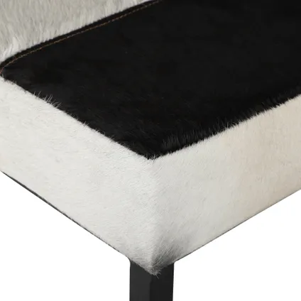 Barkruk Ø 35x75 cm wit/zwart metaal en buffelbont WOMO design 3