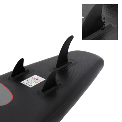 ECD Germany Stand Up Paddle Board opblaasbare Makani surfplank 320 x 82 x 15 cm zwart-rood 6